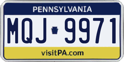 PA license plate MQJ9971