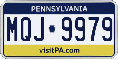 PA license plate MQJ9979