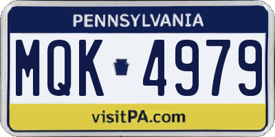 PA license plate MQK4979