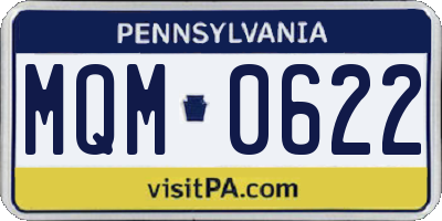 PA license plate MQM0622
