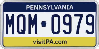 PA license plate MQM0979