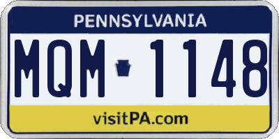 PA license plate MQM1148
