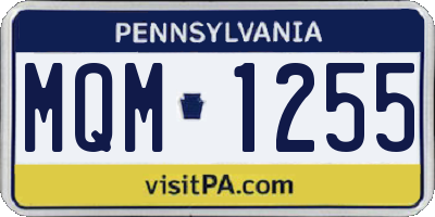 PA license plate MQM1255