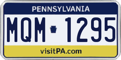PA license plate MQM1295