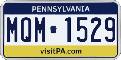 PA license plate MQM1529