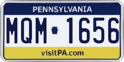 PA license plate MQM1656