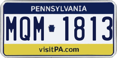 PA license plate MQM1813