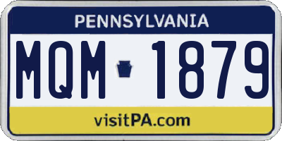 PA license plate MQM1879