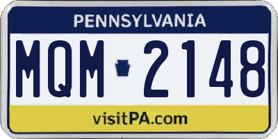 PA license plate MQM2148