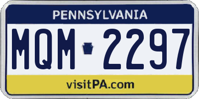 PA license plate MQM2297