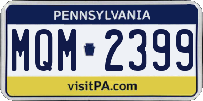 PA license plate MQM2399