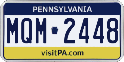 PA license plate MQM2448