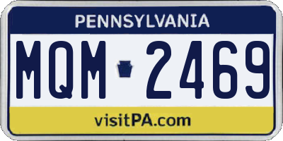 PA license plate MQM2469