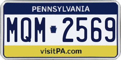 PA license plate MQM2569