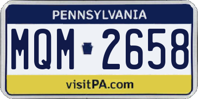 PA license plate MQM2658