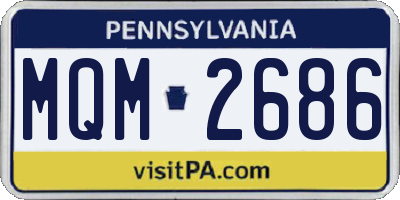 PA license plate MQM2686