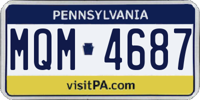 PA license plate MQM4687