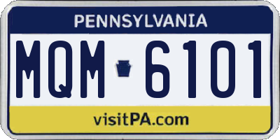 PA license plate MQM6101
