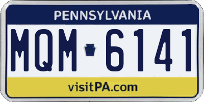 PA license plate MQM6141