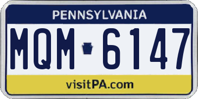 PA license plate MQM6147