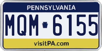 PA license plate MQM6155