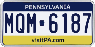 PA license plate MQM6187