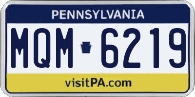PA license plate MQM6219
