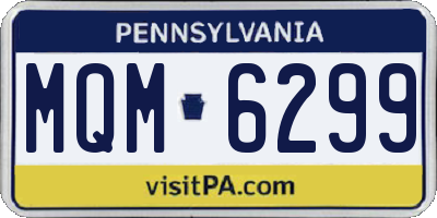 PA license plate MQM6299