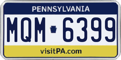 PA license plate MQM6399