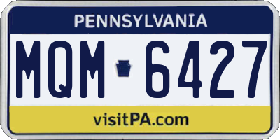 PA license plate MQM6427