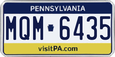 PA license plate MQM6435