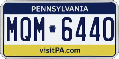 PA license plate MQM6440