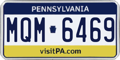 PA license plate MQM6469