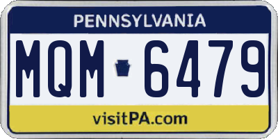PA license plate MQM6479