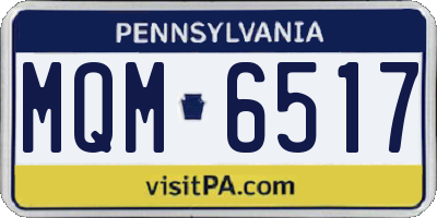 PA license plate MQM6517