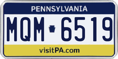 PA license plate MQM6519