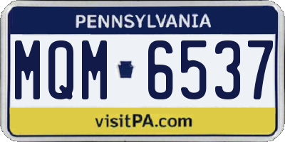 PA license plate MQM6537