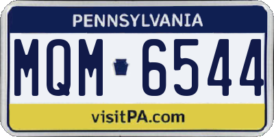 PA license plate MQM6544