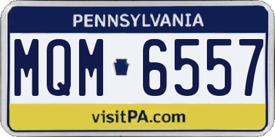 PA license plate MQM6557