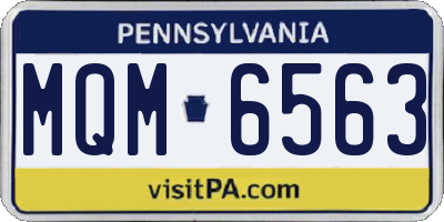 PA license plate MQM6563