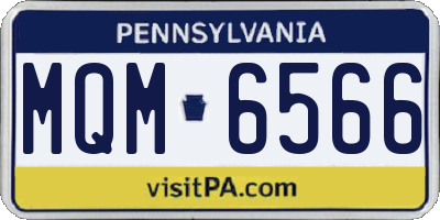 PA license plate MQM6566