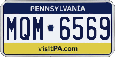 PA license plate MQM6569