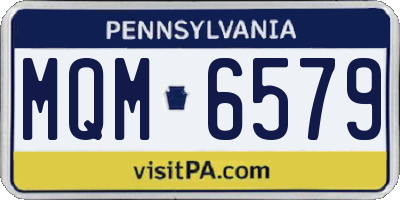 PA license plate MQM6579