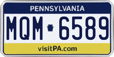PA license plate MQM6589