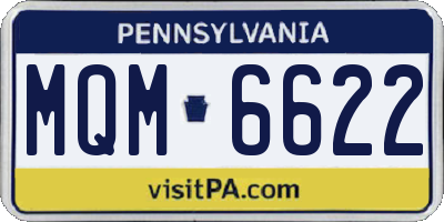 PA license plate MQM6622