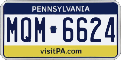 PA license plate MQM6624