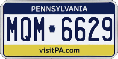 PA license plate MQM6629