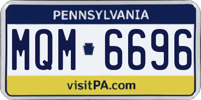 PA license plate MQM6696
