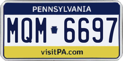 PA license plate MQM6697