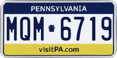 PA license plate MQM6719